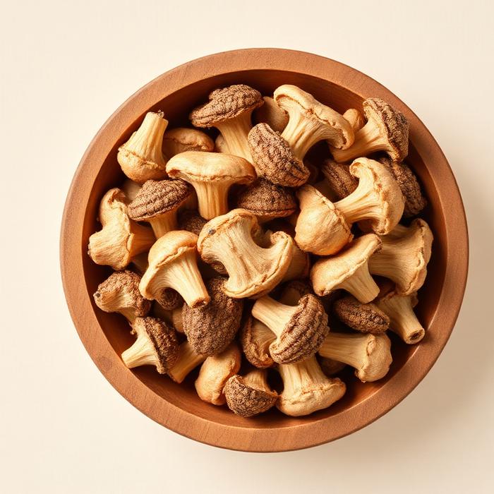 Bowl of dried Himalayan mushrooms