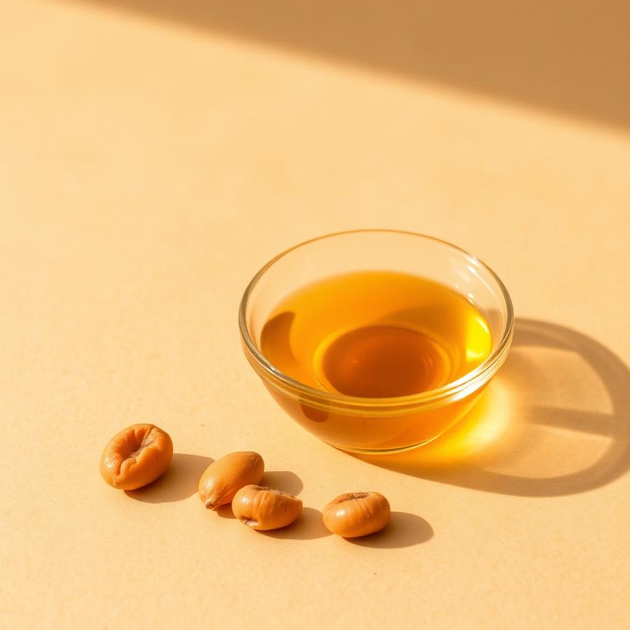 Himachali Chulli Oil made from apricot kernels, in a small glass bowl
